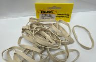 SLEC WHITE RUBBER BAND - WING BANDS - 7"/178MM (PK8) SL044D